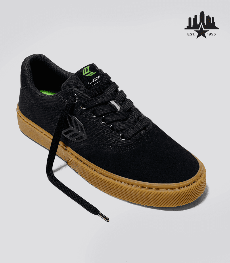 skatepark of tampa naioca pro all black gum suede sneaker.fb feed