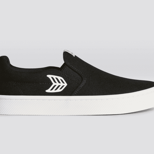 slip on black canvas sneaker.slideshow1