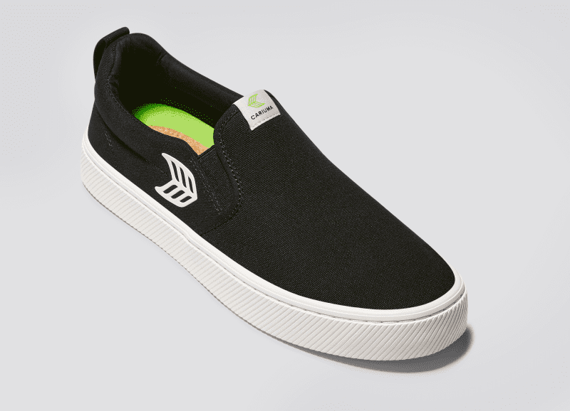 slip on black canvas sneaker.slideshow3