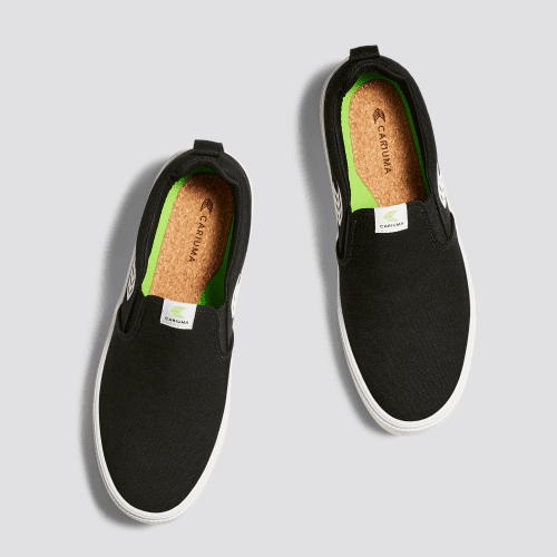 slip on black canvas sneaker.slideshow5