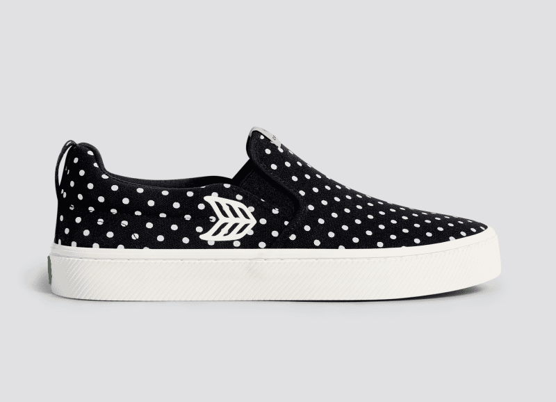 slip on black polka dots canvas sneaker.slideshow1