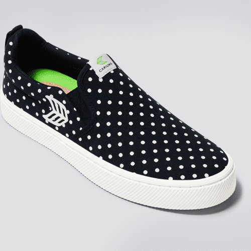 slip on black polka dots canvas sneaker.slideshow3