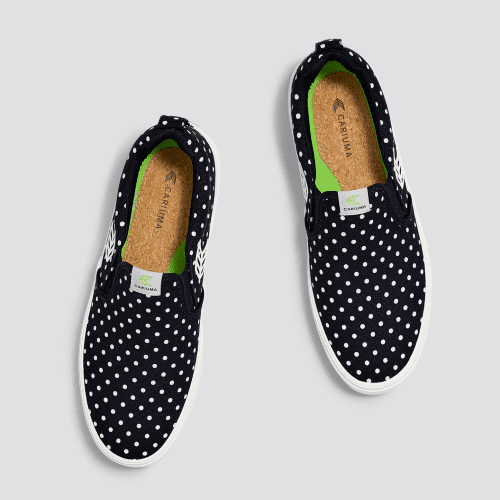 slip on black polka dots canvas sneaker.slideshow5