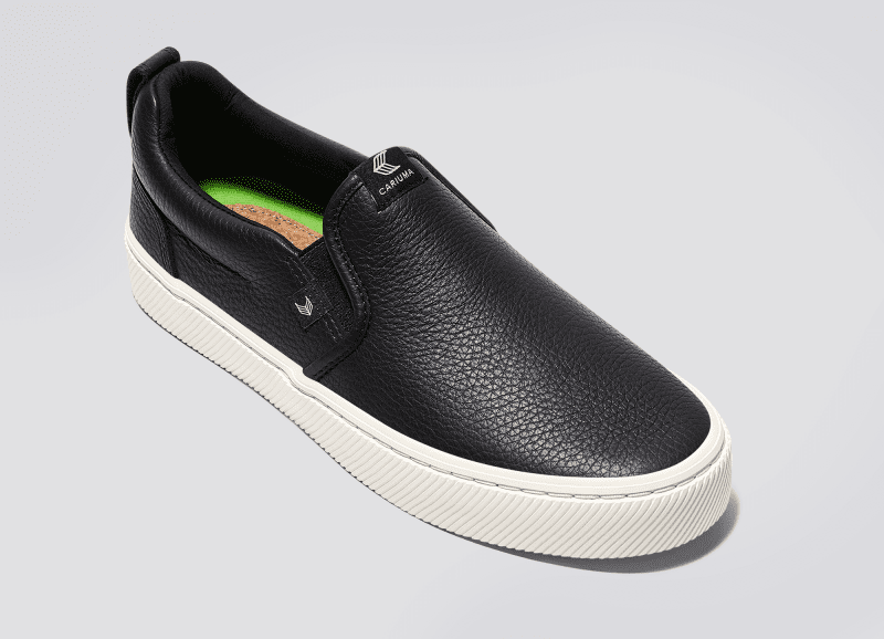 slip on black premium leather sneaker.slideshow2