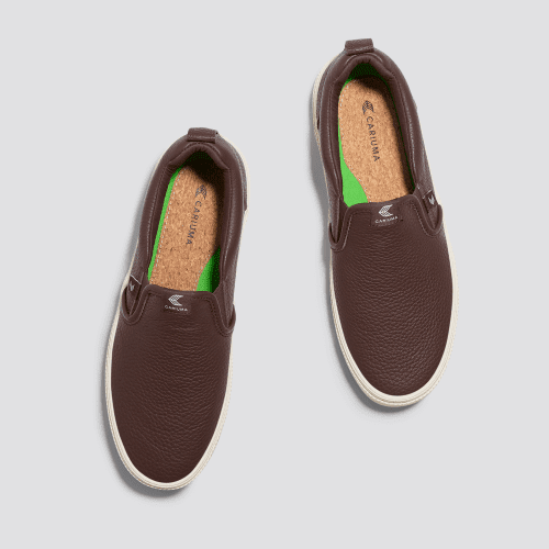 slip on brown premium leather sneaker.slideshow5