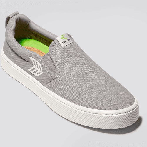 slip on grey canvas sneaker.slideshow3