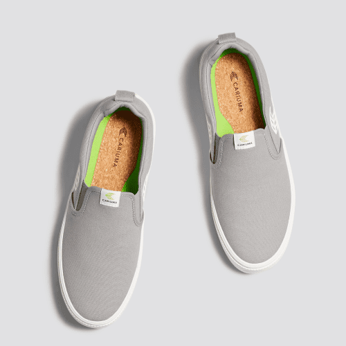 slip on grey canvas sneaker.slideshow5