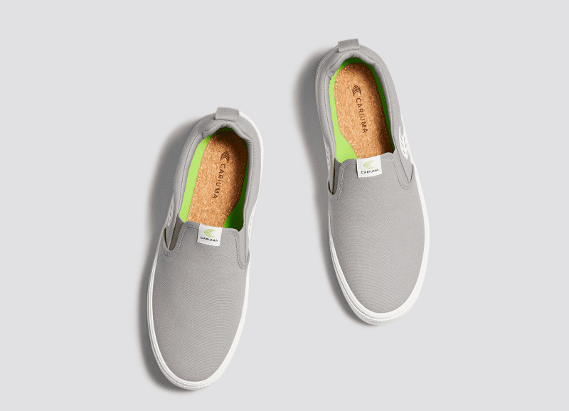 slip on grey canvas sneaker.slideshow5