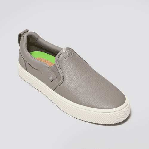 slip on grey premium leather sneaker.fb feed