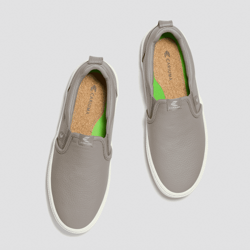 slip on grey premium leather sneaker.slideshow5