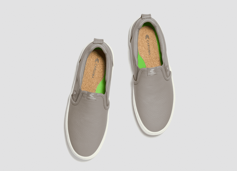 slip on grey premium leather sneaker.slideshow5