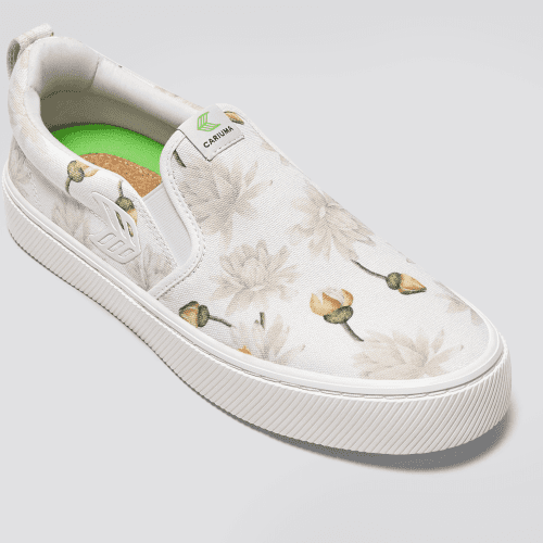 slip on off white giant lilies canvas sneaker.slideshow2 028fe665 ba18 48f5 a6df e1e72ee191e7