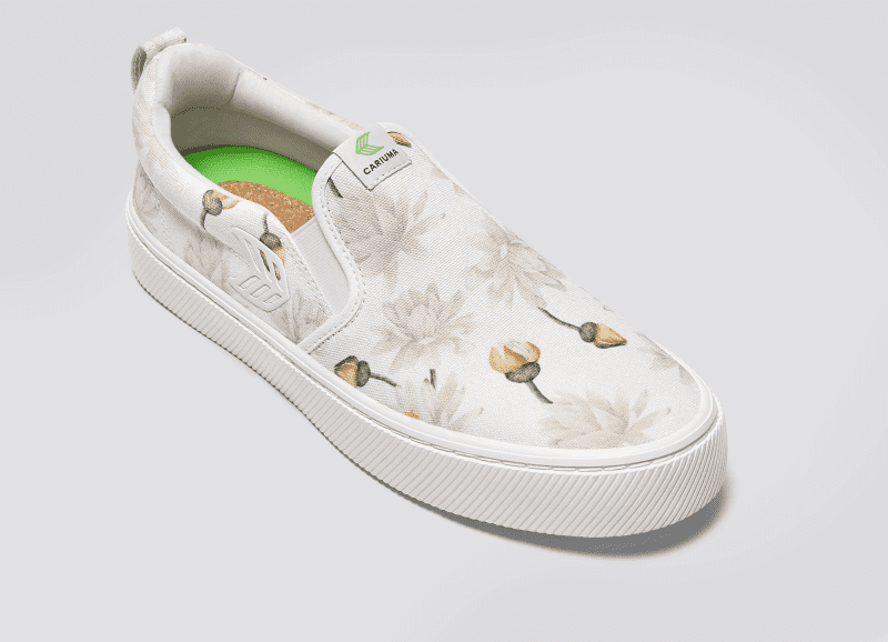 slip on off white giant lilies canvas sneaker.slideshow2 028fe665 ba18 48f5 a6df e1e72ee191e7