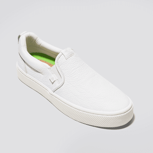 slip on white premium leather sneaker.fb feed