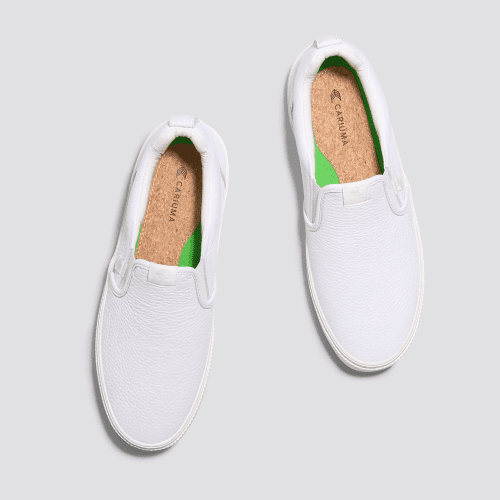 slip on white premium leather sneaker.slideshow5