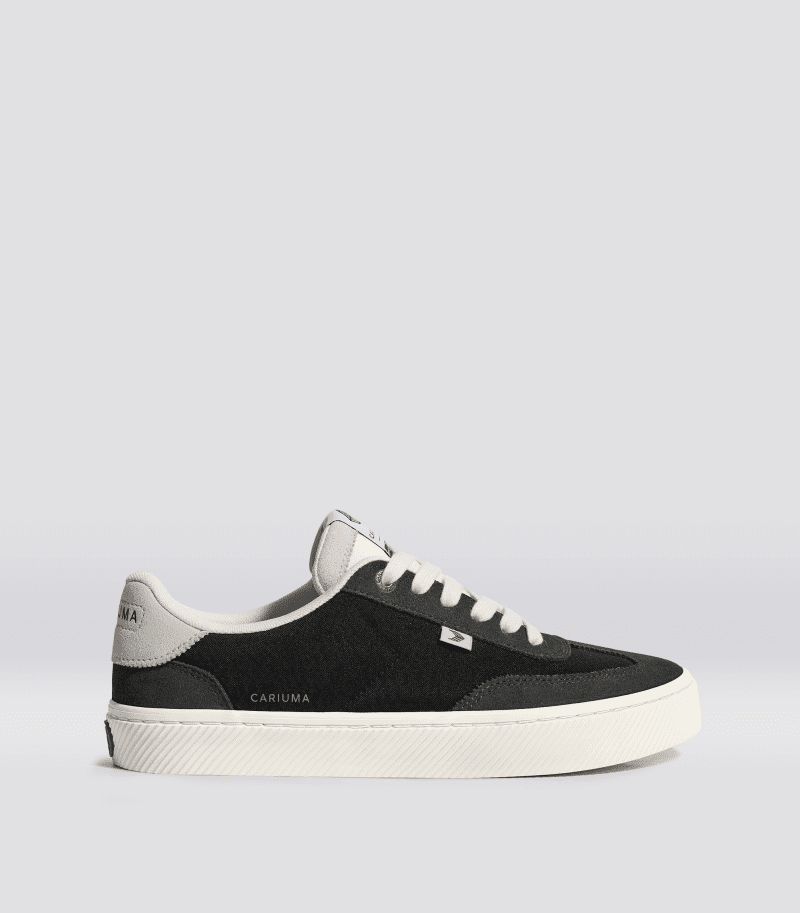 toca black suede sneaker.side view