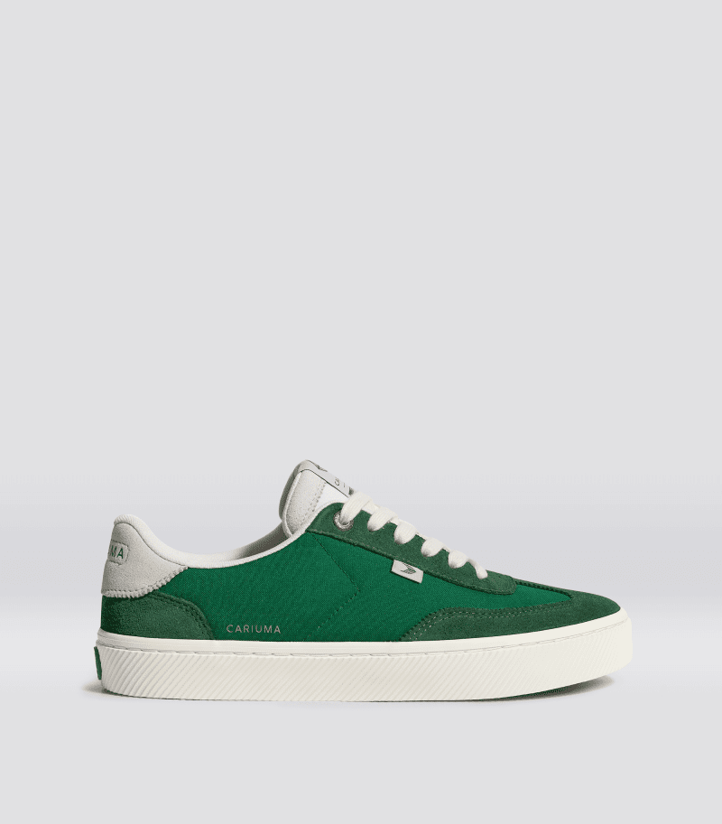 toca green suede sneaker.side view