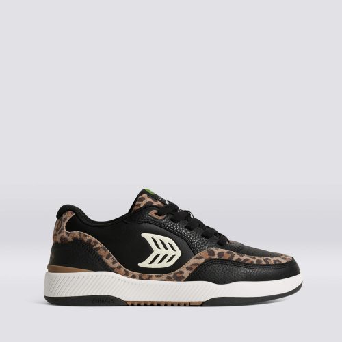 uba black premium leather suede leopard print ivory sneaker.side view 6216c9a1 ffc0 4e53 b1cd a81a239fe0c4