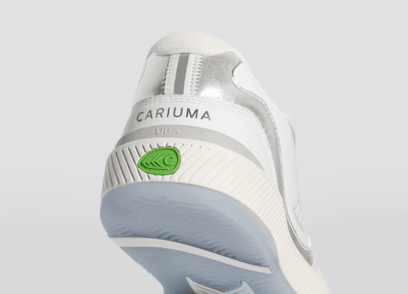 uba white premium leather metallic silver ice sneaker.slideshow4