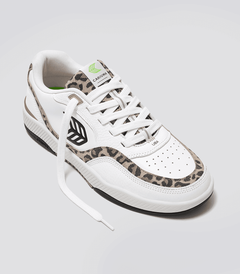 uba white premium leather suede leopard black sneaker.hover