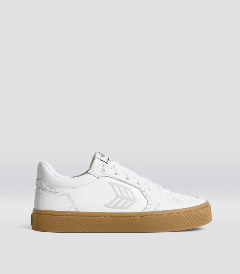 vallely gum white leather sneaker.side view dd3bf32c b969 497c a968 df6e5675c065