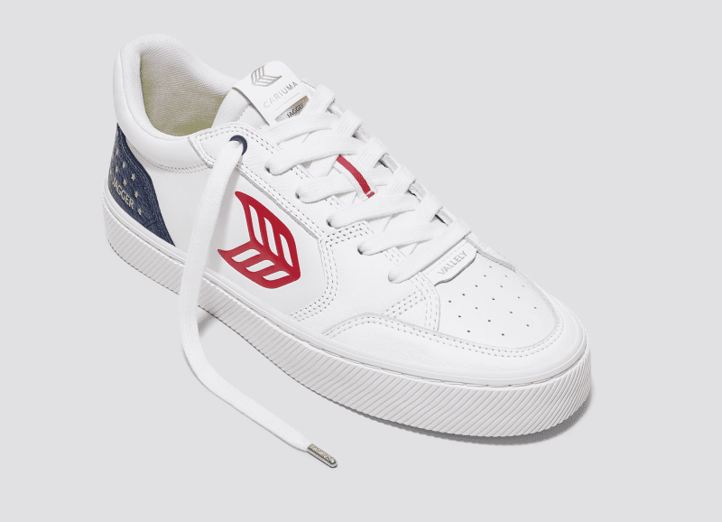 vallely pro jagger white leather blue accents sneaker.slideshow2 d9627514 9c57 4331 9fad d9b74645ff33