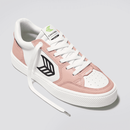 vallely pro white leather rose sneaker.hover