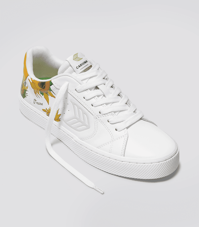 vgm salvas white leather sunflowers sneaker.hover