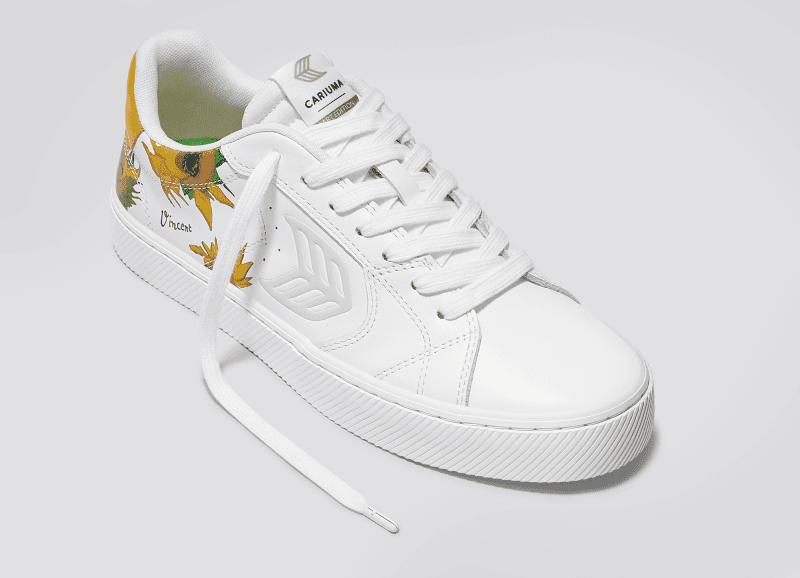 vgm salvas white leather sunflowers sneaker.slideshow2