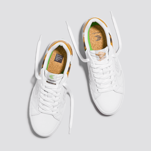 vgm salvas white leather sunflowers sneaker.slideshow5